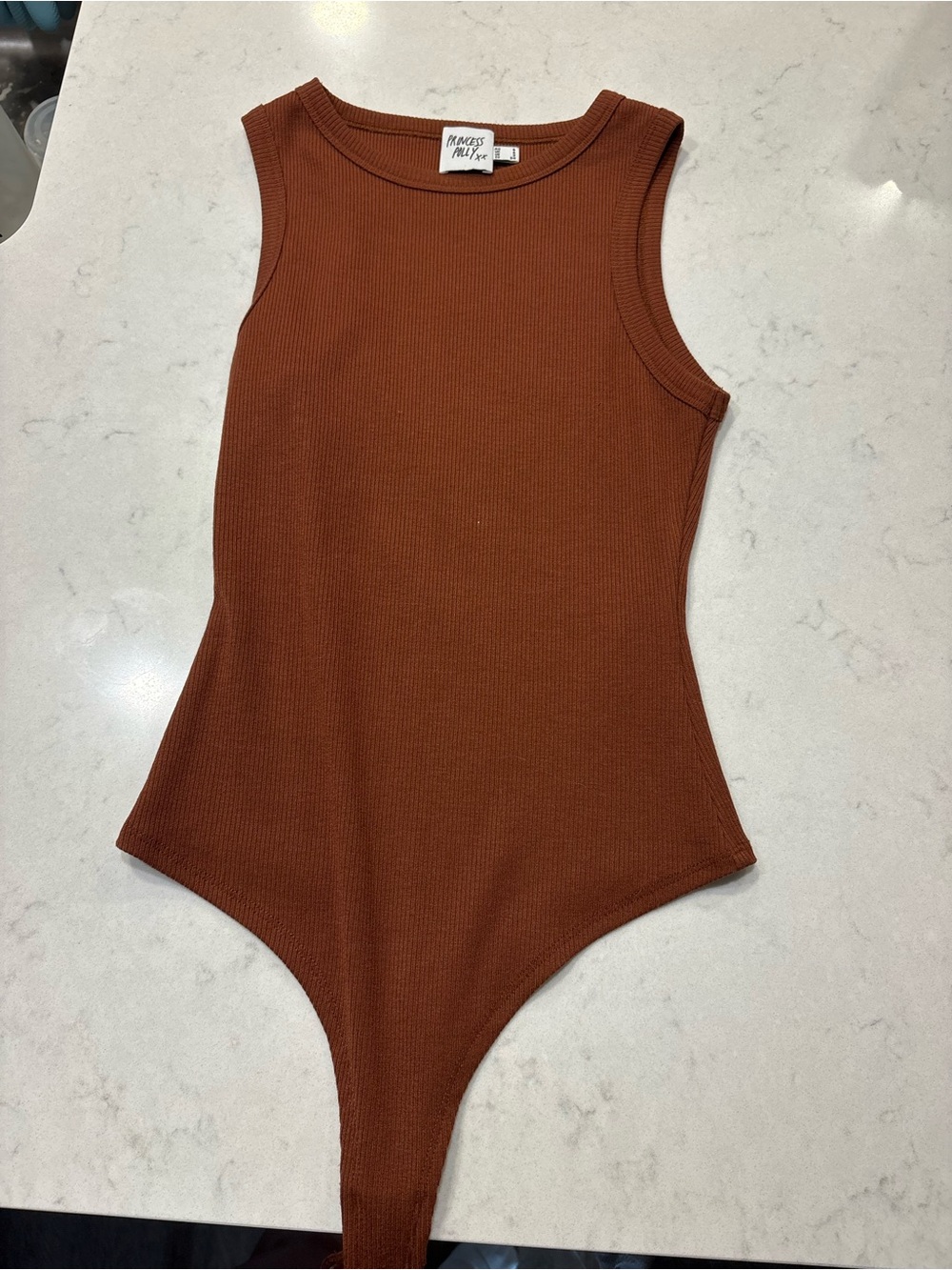 Princess Polly Rust Ribbed Tank Top & Shaw - Picture 4 of 4